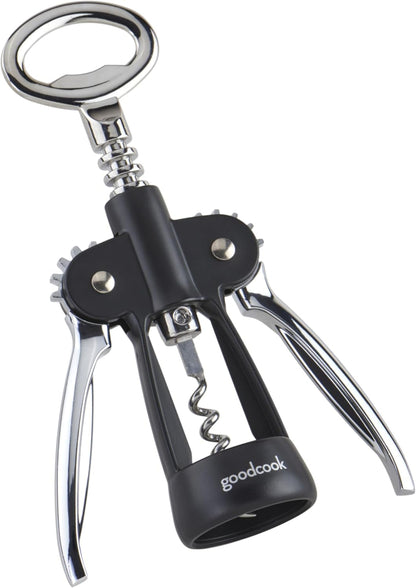 Gourmet Deluxe Winged Corkscrew, Stainless Steel Worm, Universal Fit For All Cork Sizes