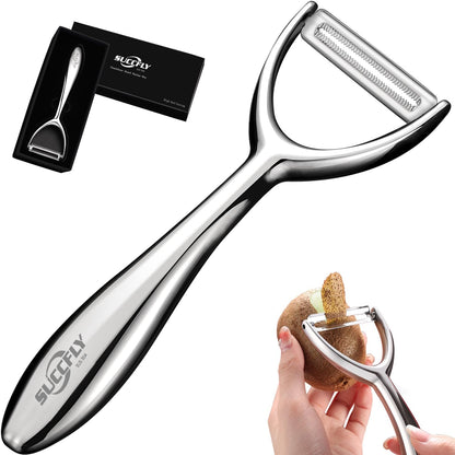 Vegetable Peeler Stainless Steel, Premium Potato Peeler for Kitchen