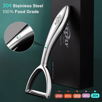 Vegetable Peeler Stainless Steel, Premium Potato Peeler for Kitchen