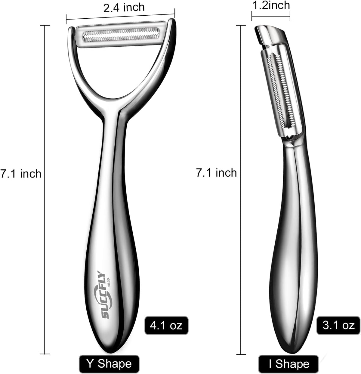 Vegetable Peeler Stainless Steel, Premium Potato Peeler for Kitchen