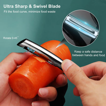 Vegetable Peeler Stainless Steel, Premium Potato Peeler for Kitchen