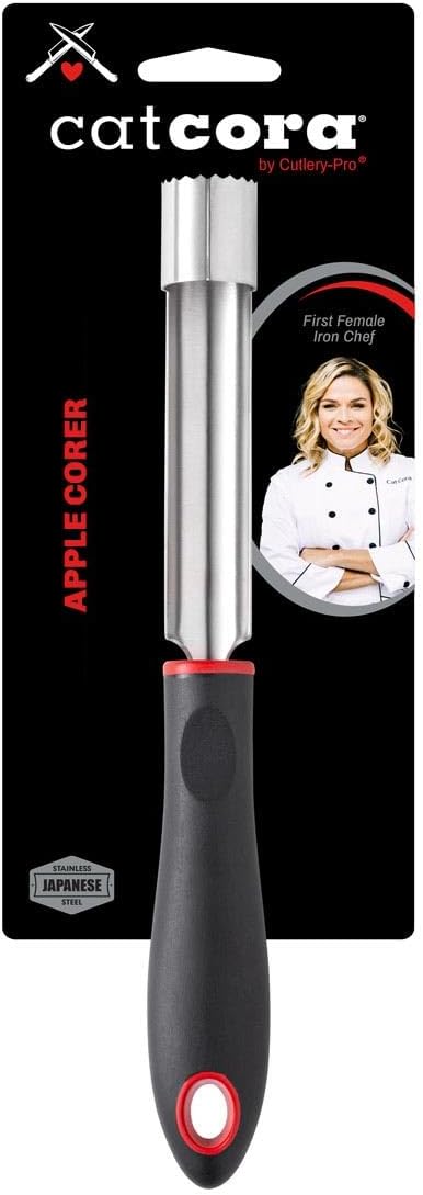 Apple Corer, Professional Japanese Stainless Steel Blade For Extracting Cores From Apples and Pears, Ergonomic Soft-Grip Handle