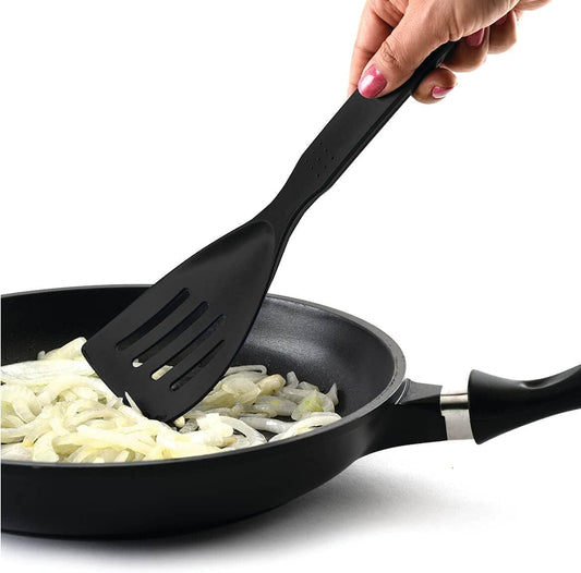 My FavoriteTM Scoop & Drain Slotted Spatula, Black,One Size Fits All