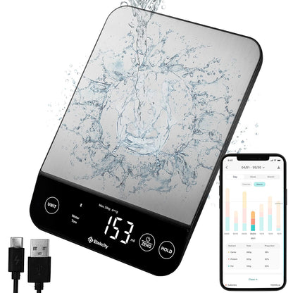 Food Kitchen Scale, Digital Grams and Ounces, 11lb | Tare function, ideal for baking, weight loss, keto, meal prep, packages, liquids and jewelry, 304 Stainless Steel