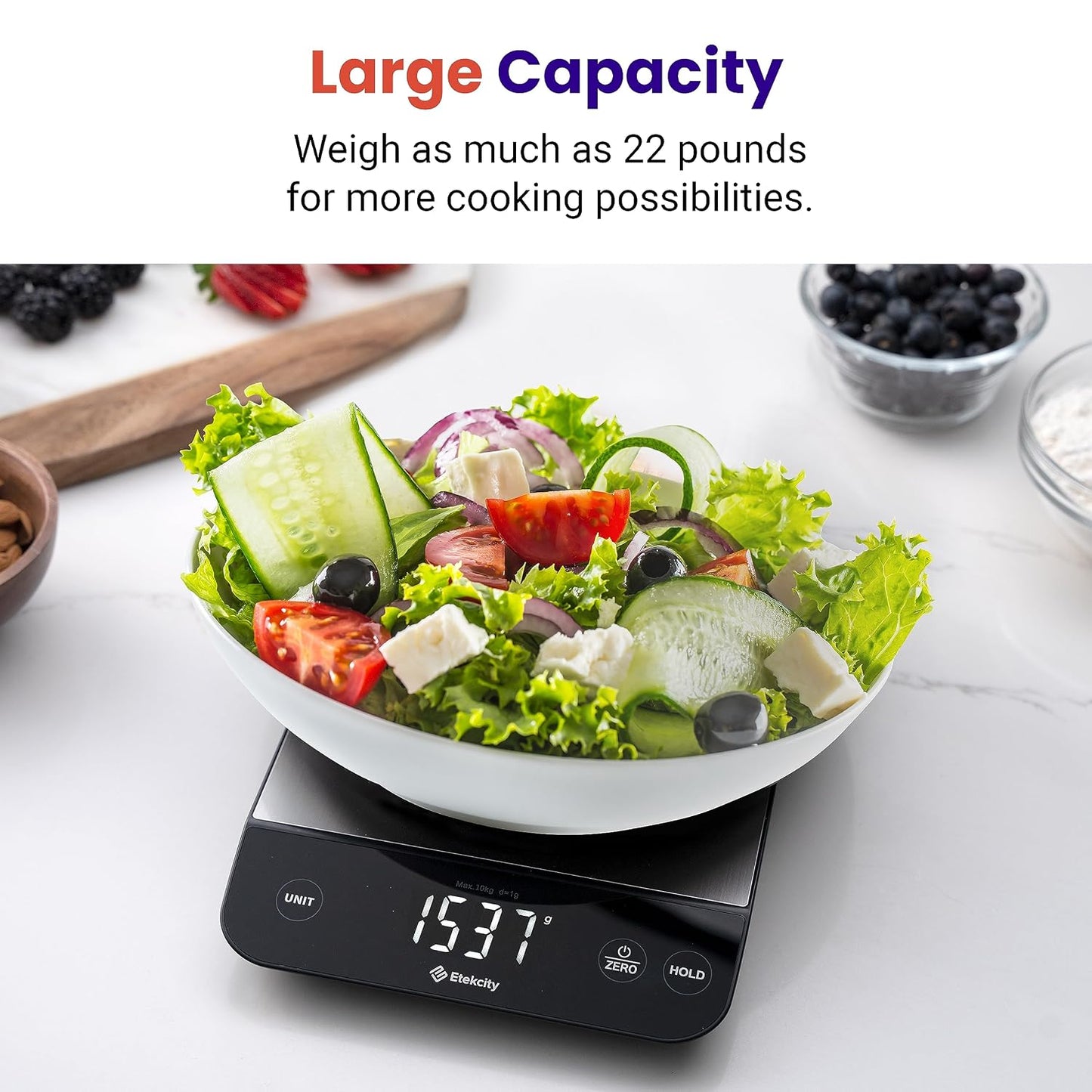 Food Kitchen Scale, Digital Grams and Ounces, 11lb | Tare function, ideal for baking, weight loss, keto, meal prep, packages, liquids and jewelry, 304 Stainless Steel