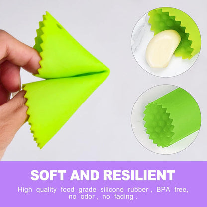 3pcs Silicone Garlic Peeler Tube Roller - Garlic Peeler, Roller, Rocker, Skin Remover Tool, Easy Clean Kitchen Gadget for Chefs Home Cooking