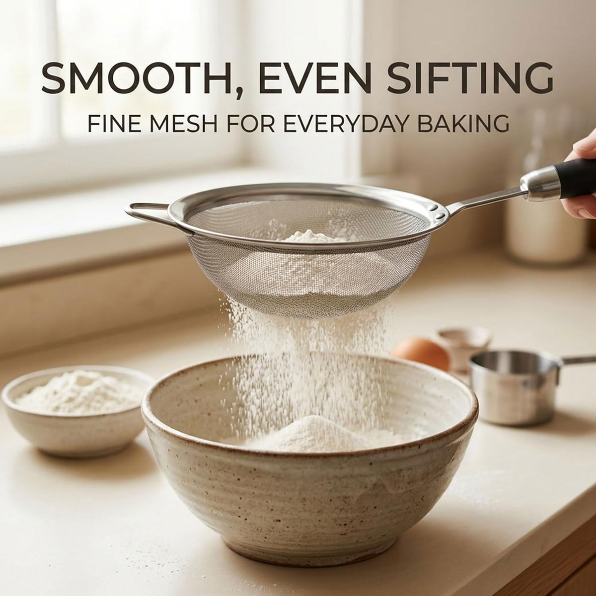 304 Stainless Steel Fine Mesh Strainer Set, 3 Sizes, 30 Mesh