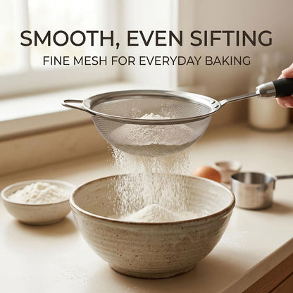 304 Stainless Steel Fine Mesh Strainer Set, 3 Sizes, 30 Mesh