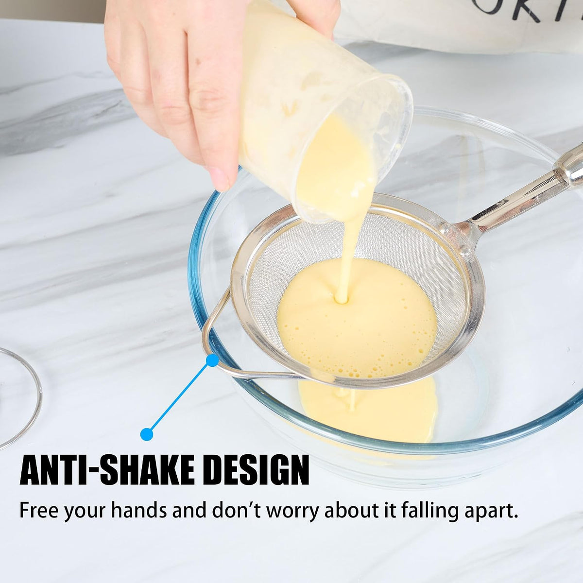 304 Stainless Steel Fine Mesh Strainer Set, 3 Sizes, 30 Mesh