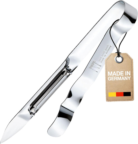 Monopol Stainless Steel Swivel Vegetable Peeler - Tong Construction With Sharpened Knife, Stainless Steel,17.5 x 5.1 x 1.5 cm,60715560