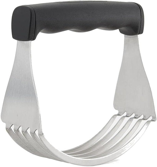 Stainless Steel Dough Blender | 5 Bladed Heavy Duty Professional Pastry Cutter, Mix, Blend & Cut, Medium Size