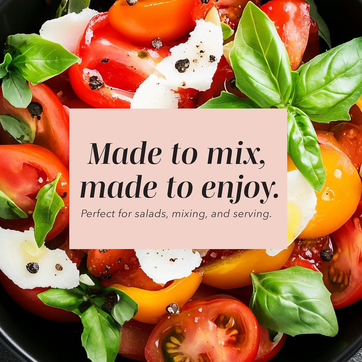 Mixing Bowls with Lids - 12 Piece Plastic Nesting Bowls Set includes 6 Prep Bowls and 6 Lids, Microwave Safe Mixing Bowl Set, Black Embossed - Colors A
