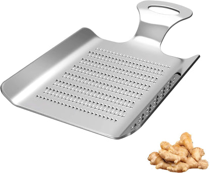 Compact Stainless Steel Grater 4.3" x 3" for Garlic Nutmeg Chocolate Ginger