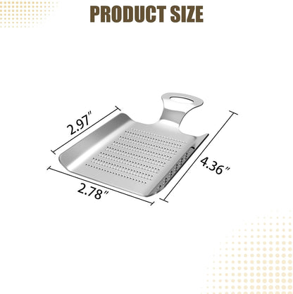 Compact Stainless Steel Grater 4.3" x 3" for Garlic Nutmeg Chocolate Ginger