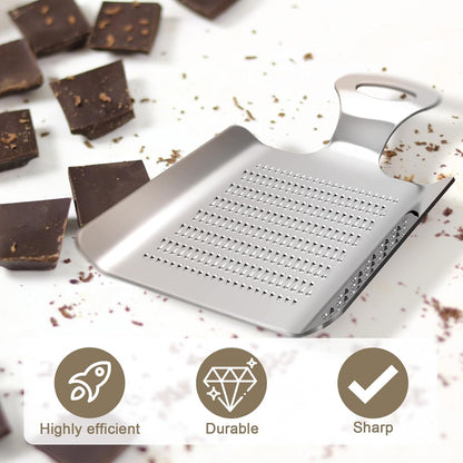 Compact Stainless Steel Grater 4.3" x 3" for Garlic Nutmeg Chocolate Ginger