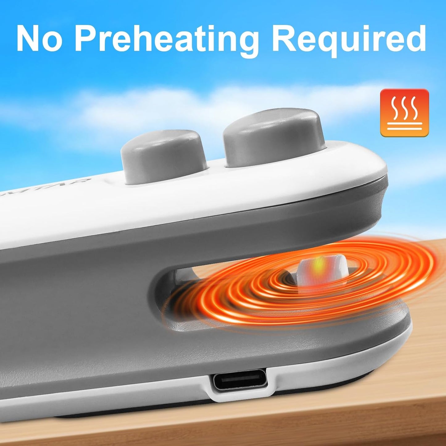Mini Bag Sealer, Rechargeable 2-in-1 Heat Seal & Cutter for Plastic Bags | Chip Bag Sealer,Bag Resealer,Rechargeable Sealer Machine,Portable Heat Sealer and Cutter