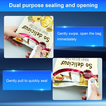 Mini Bag Sealer, Rechargeable 2-in-1 Heat Seal & Cutter for Plastic Bags | Chip Bag Sealer,Bag Resealer,Rechargeable Sealer Machine,Portable Heat Sealer and Cutter