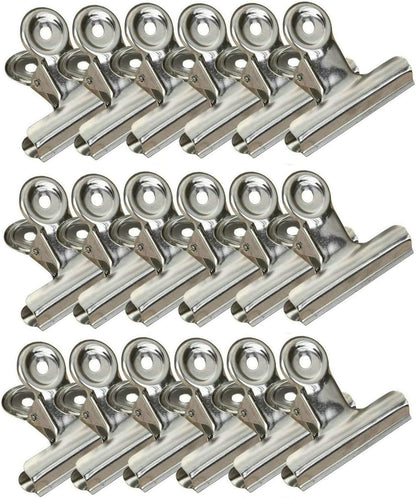 18 Pack Stainless Steel Chip Bag Clips Heavy Duty Food Bags Clamp Clips for Kitchen Office School, 3 Sizes(3In, 2.5In, 2In)