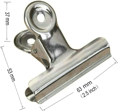 18 Pack Stainless Steel Chip Bag Clips Heavy Duty Food Bags Clamp Clips for Kitchen Office School, 3 Sizes(3In, 2.5In, 2In)