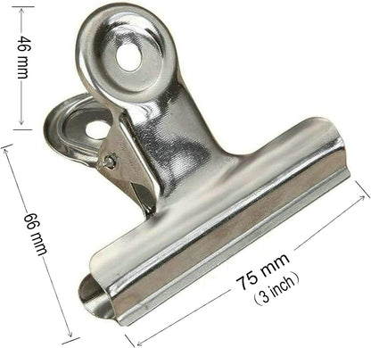 18 Pack Stainless Steel Chip Bag Clips Heavy Duty Food Bags Clamp Clips for Kitchen Office School, 3 Sizes(3In, 2.5In, 2In)