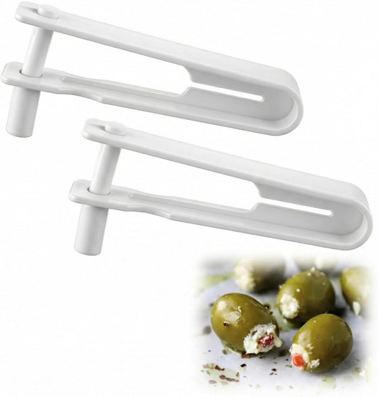 2 Pack Olive Stuffer, Blue Cheese Olive Stuffer Tool | Food Grade PP Olive Stuffer Tool, Applied to Make Accompaniment to Martinis and Cocktail, Easy to Clean, Simple to Operate