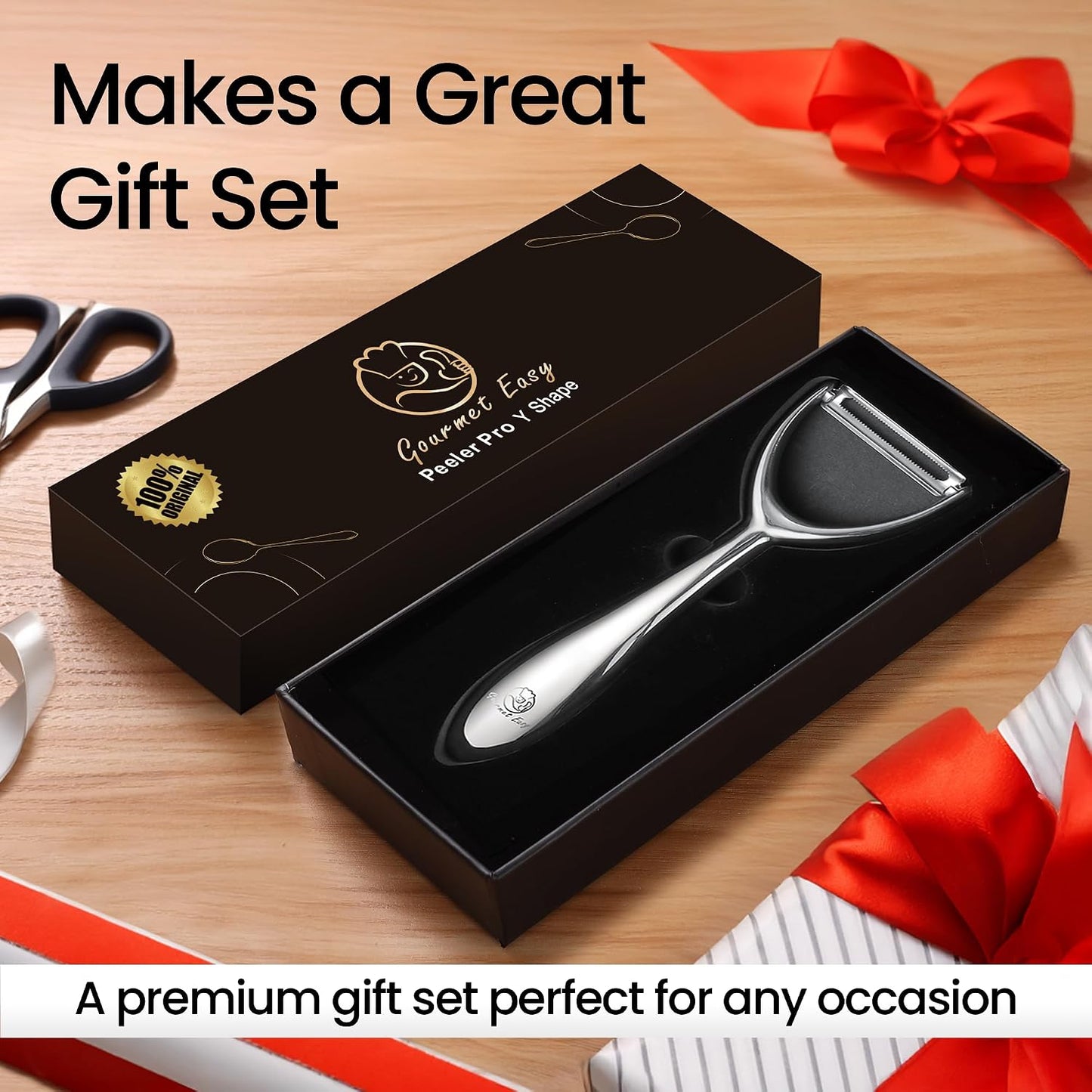 Vegetable Peeler Ultra Sharp Stainless Steel Blade (Y Peeler) | Left and Right Hand Compatible, Easy Peel and Slice, Ergonomic Handle, Comfortable Grip, Dishwasher Safe, 5-Year Warranty