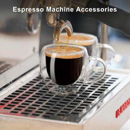 Espresso Cup with Handle, 2.5 OZ Double Spout Clear Glass Measuring Cup with Dual Scale, Espresso Shot Glass with V-Shaped Mouth, Espresso Accessories（1 pack）