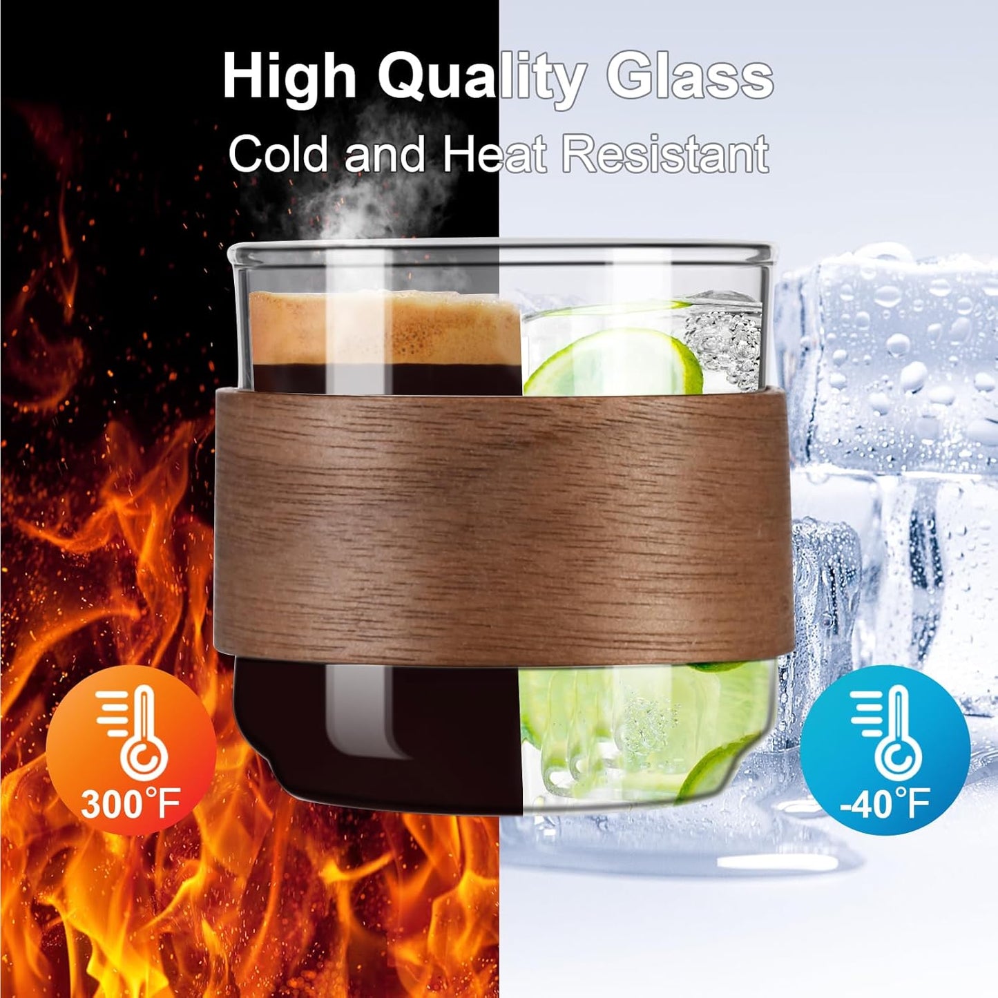 Espresso Cup with Handle, 2.5 OZ Double Spout Clear Glass Measuring Cup with Dual Scale, Espresso Shot Glass with V-Shaped Mouth, Espresso Accessories（1 pack）