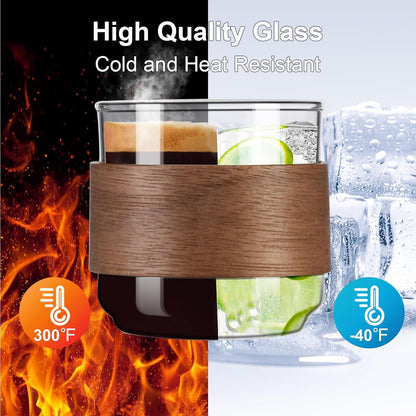 Espresso Cup with Handle, 2.5 OZ Double Spout Clear Glass Measuring Cup with Dual Scale, Espresso Shot Glass with V-Shaped Mouth, Espresso Accessories（1 pack）
