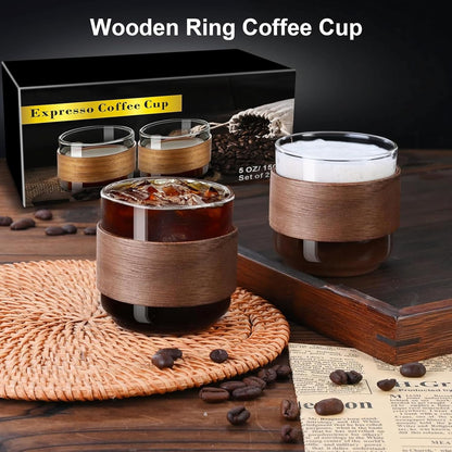 Espresso Cup with Handle, 2.5 OZ Double Spout Clear Glass Measuring Cup with Dual Scale, Espresso Shot Glass with V-Shaped Mouth, Espresso Accessories（1 pack）