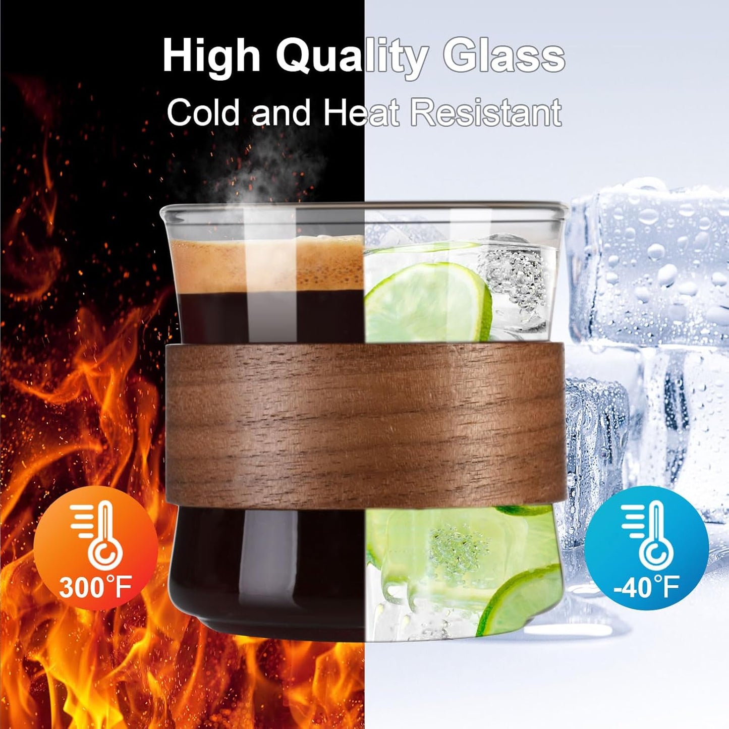 Espresso Cup with Handle, 2.5 OZ Double Spout Clear Glass Measuring Cup with Dual Scale, Espresso Shot Glass with V-Shaped Mouth, Espresso Accessories（1 pack）
