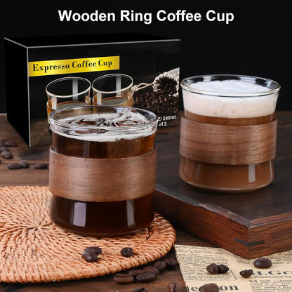 Espresso Cup with Handle, 2.5 OZ Double Spout Clear Glass Measuring Cup with Dual Scale, Espresso Shot Glass with V-Shaped Mouth, Espresso Accessories（1 pack）