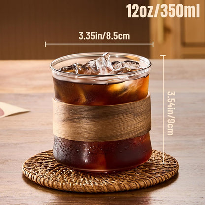 Espresso Cup with Handle, 2.5 OZ Double Spout Clear Glass Measuring Cup with Dual Scale, Espresso Shot Glass with V-Shaped Mouth, Espresso Accessories（1 pack）