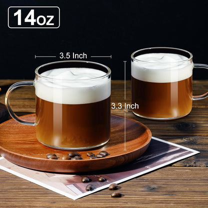 Espresso Cup with Handle, 2.5 OZ Double Spout Clear Glass Measuring Cup with Dual Scale, Espresso Shot Glass with V-Shaped Mouth, Espresso Accessories（1 pack）