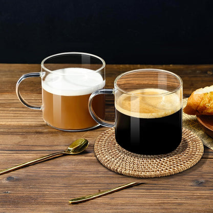 Espresso Cup with Handle, 2.5 OZ Double Spout Clear Glass Measuring Cup with Dual Scale, Espresso Shot Glass with V-Shaped Mouth, Espresso Accessories（1 pack）