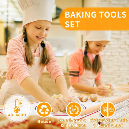 Silicone Baking Mat Sets, Food Safe Pastry Mat