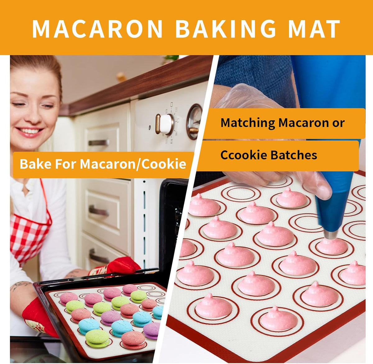 Silicone Baking Mat Sets, Food Safe Pastry Mat
