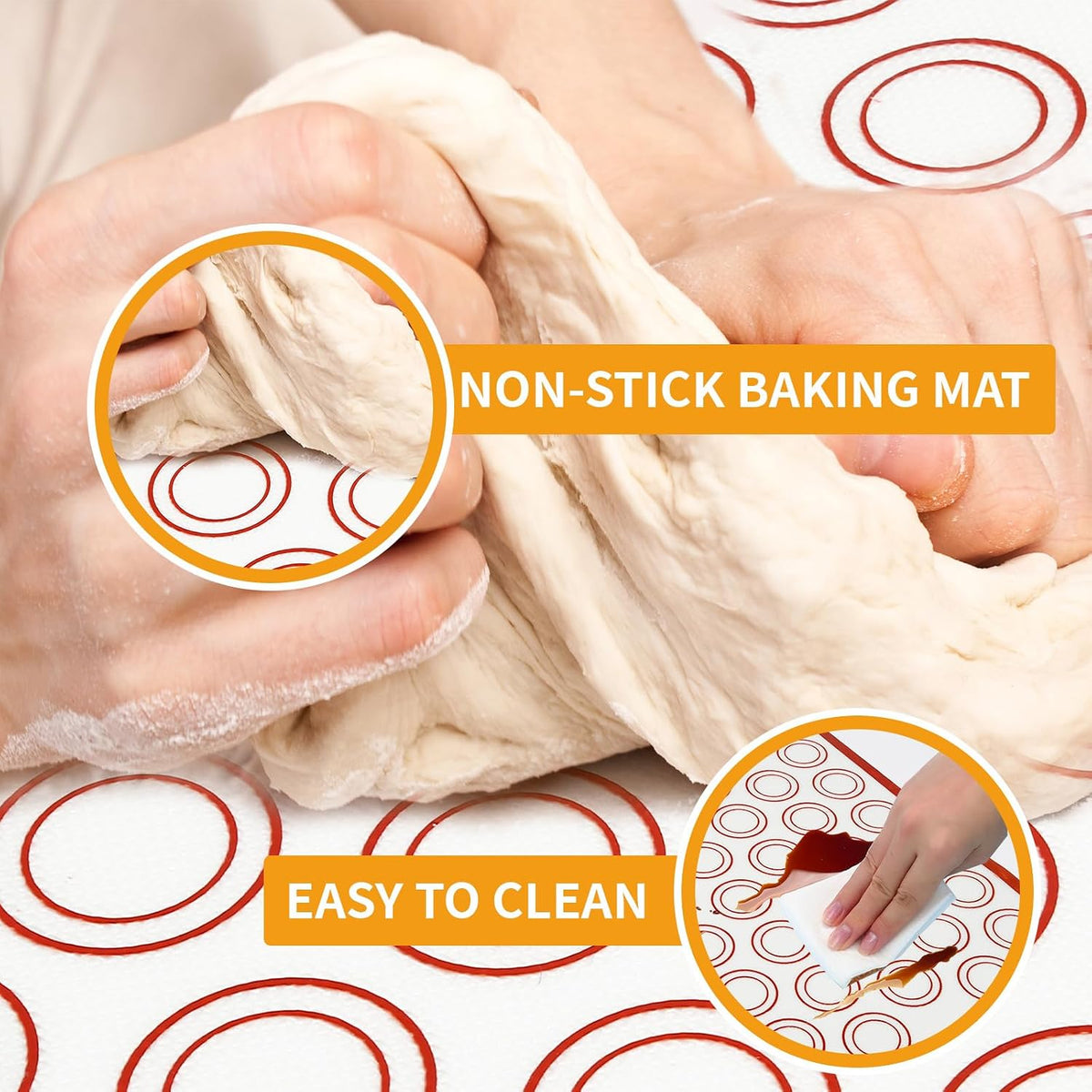 Silicone Baking Mat Sets, Food Safe Pastry Mat
