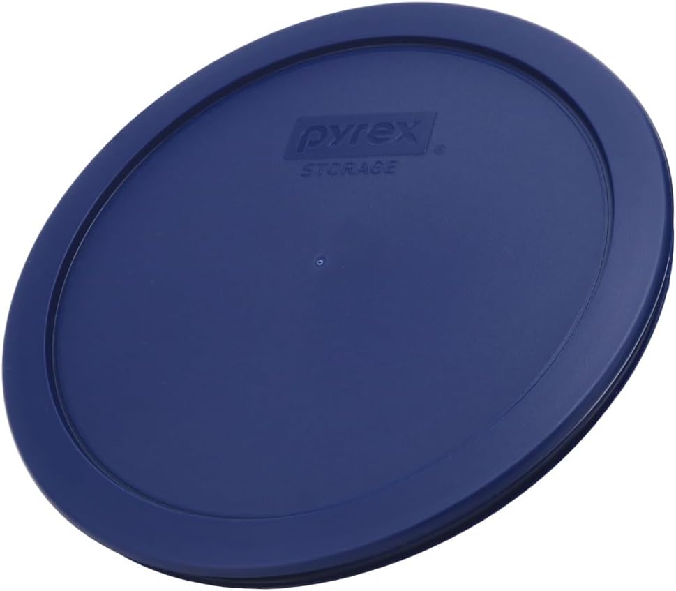 7402-PC (2) Blue & (2) Red Food Storage Lids - Made in USA | BPA-Free Plastic | Fits 7402 6-Cup Sculpted Mixing Bowl & 7203 7-Cup Glass Bowl | Round Shape | Dishwasher Safe