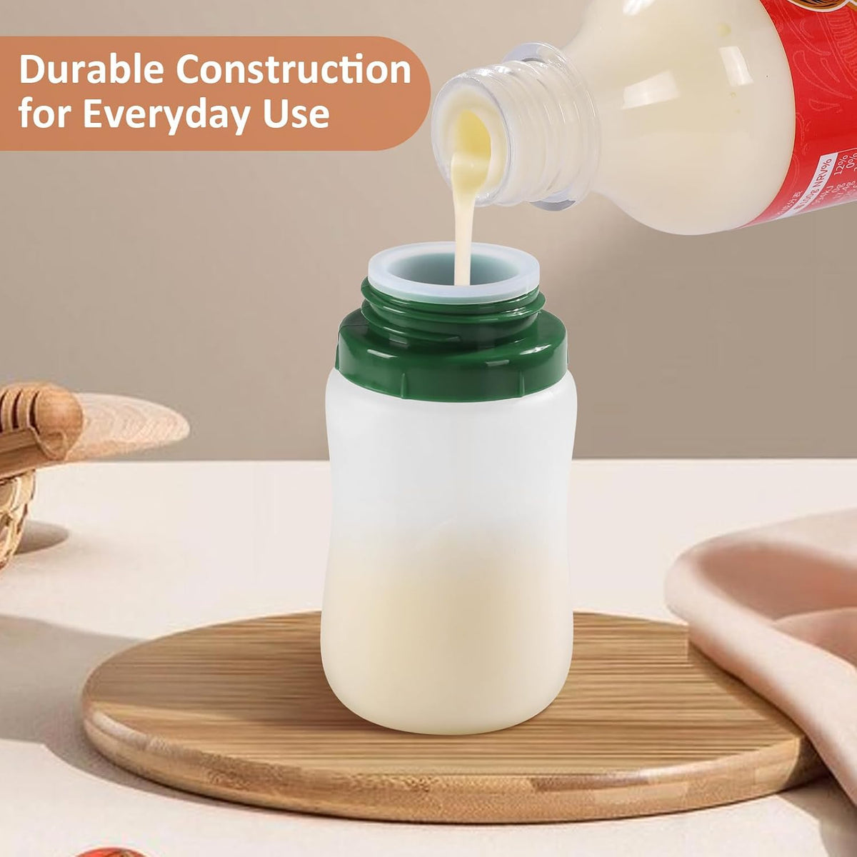 Condiment Squeeze Bottles, 1.3-oz salad dressing container to go, Leak Proof - Great for Sauce, Ketchup, Dressing, Oil - Easy Pour & Clean, BPA-FREE Plastic