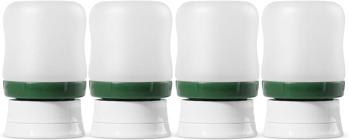 Condiment Squeeze Bottles, 1.3-oz salad dressing container to go, Leak Proof - Great for Sauce, Ketchup, Dressing, Oil - Easy Pour & Clean, BPA-FREE Plastic