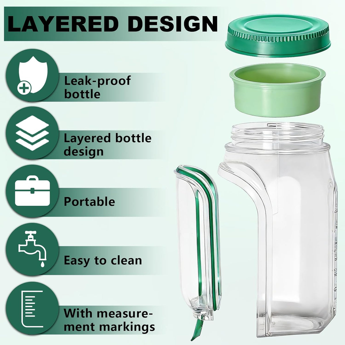 Salad Pod,Portable Salad Jar with Side Opening,Reusable Sa lad Container with Lid for Office, Gym, Picnic & Travel