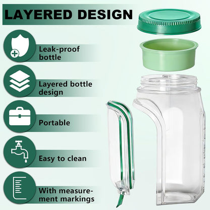 Salad Pod,Portable Salad Jar with Side Opening,Reusable Sa lad Container with Lid for Office, Gym, Picnic & Travel