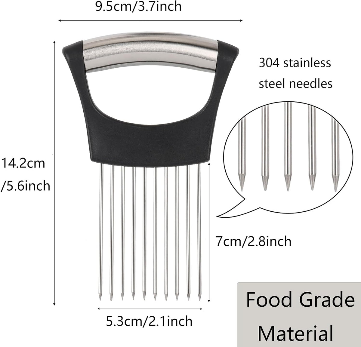 3 Pcs Onion Slicer Holder, All purpose Food Slicer Assistant Tool for Cucumber, Tomato, Potato, Egg, Avocados, Fruit Lemon and Meat