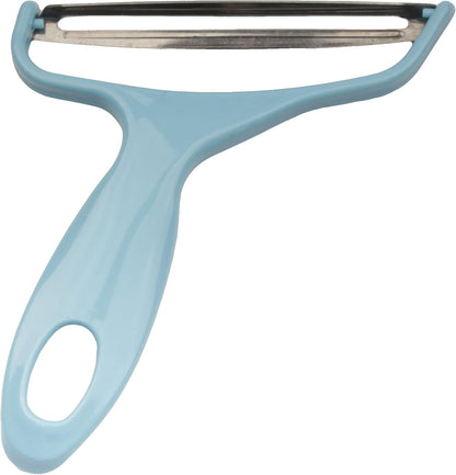 Y Shape 3-in-1 Serrated, Straight, Julienne Swiveled Multi-Blade Peeler - Green - 1 Peeler