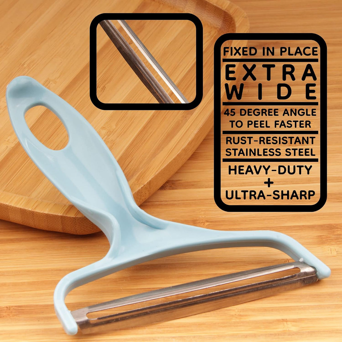 Y Shape 3-in-1 Serrated, Straight, Julienne Swiveled Multi-Blade Peeler - Green - 1 Peeler