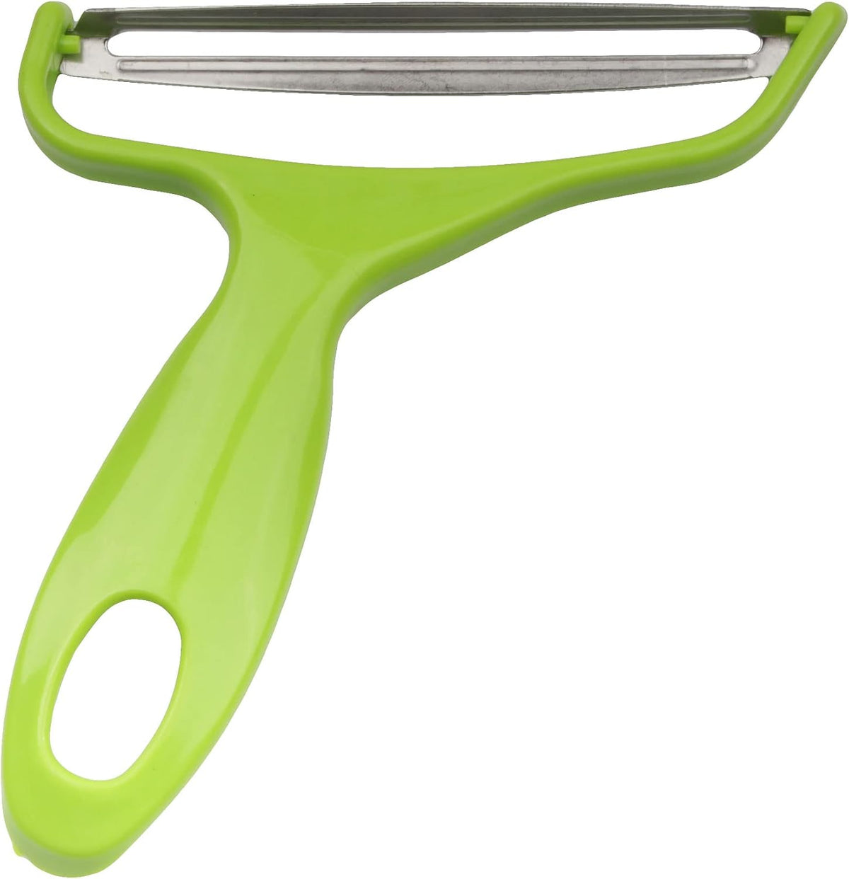 Y Shape 3-in-1 Serrated, Straight, Julienne Swiveled Multi-Blade Peeler - Green - 1 Peeler