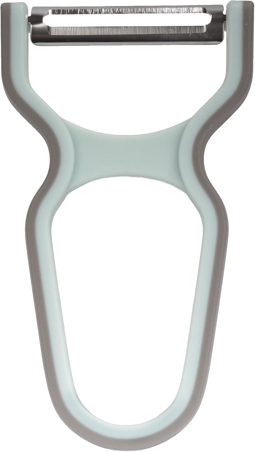 Y Shape 3-in-1 Serrated, Straight, Julienne Swiveled Multi-Blade Peeler - Green - 1 Peeler