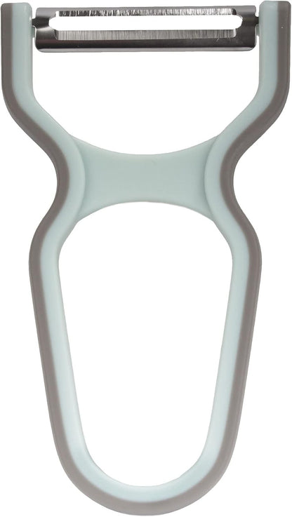 Y Shape 3-in-1 Serrated, Straight, Julienne Swiveled Multi-Blade Peeler - Green - 1 Peeler