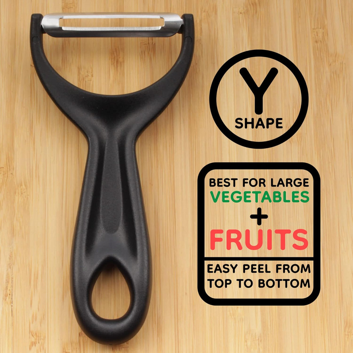 Y Shape 3-in-1 Serrated, Straight, Julienne Swiveled Multi-Blade Peeler - Green - 1 Peeler